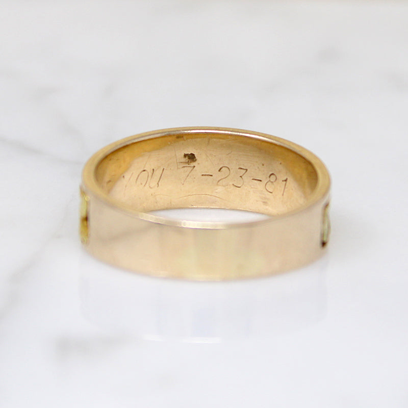 Luxurious Mid Century Gold Nugget Band