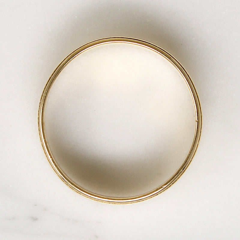 Wide Engraved Gold Wed-Lock Band Size 10.25