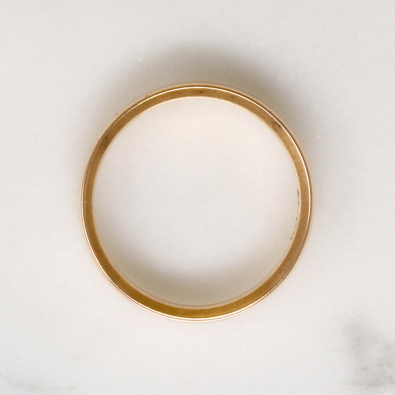 Rosy 18k Gold Edwardian Wedding Band