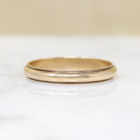 Slender Size 9 Gold Wedding Band with Milgrain