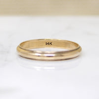 Slender Size 9 Gold Wedding Band with Milgrain