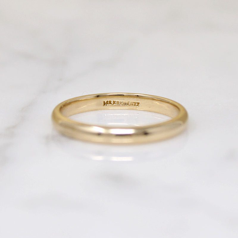 Krementz Half Round Comfort Fit Size 8.5 Gold Band