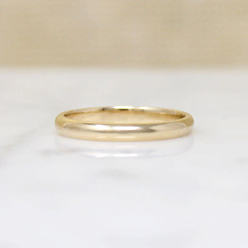 Krementz Half Round Comfort Fit Size 8.5 Gold Band