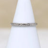Petite Diamond & Engraved Platinum Forget-Me-Not Band
