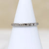 Petite Diamond & Engraved Platinum Forget-Me-Not Band