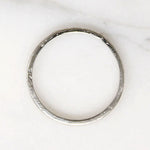Petite Diamond & Engraved Platinum Forget-Me-Not Band
