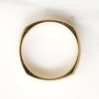 Long Facets Vintage 14k Gold Size 8 Wedding Band 
