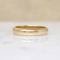 Half Round 4mm Vintage Gold Band Size 8.75