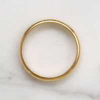 Half Round 4mm Vintage Gold Band Size 8.75
