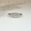 Triple Star 1940s Diamond Ring