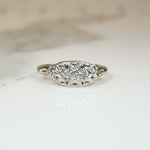 Triple Star 1940s Diamond Ring