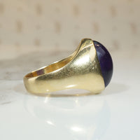Heavy Gold & Amethyst Signet Ring