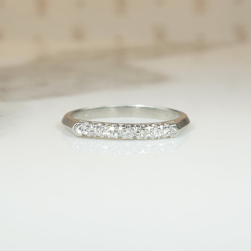 Beautiful Vintage Birks Platinum & Diamond Band