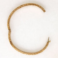 Elaborately Hand Engraved Gold Bangle Bracelet