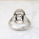 Handsome Onyx & Sterling Ring Signed De Chelly