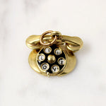 "Hello, I Love U" 14k Gold Rotary Phone Charm