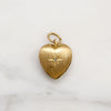 Star-Set Diamond in Florentine Finished Gold Heart Charm
