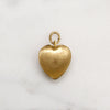 Star-Set Diamond in Florentine Finished Gold Heart Charm