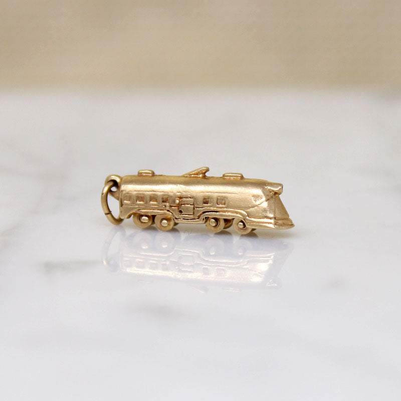 Train Engine Charm in 14k Gold