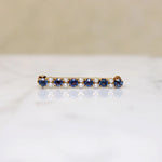 Cornflower Blue Sapphire & Pearl Edwardian Brooch