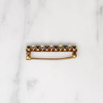 Cornflower Blue Sapphire & Pearl Edwardian Brooch