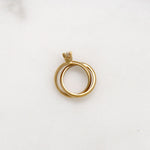 Linked Gold & Diamond Wedding Set Charm