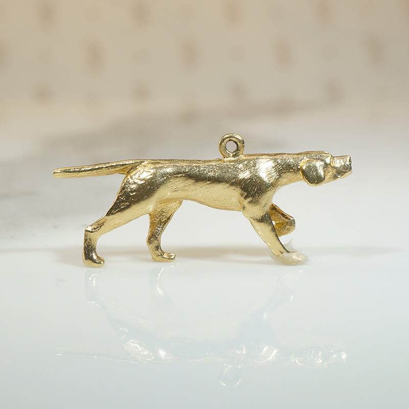 Gorgeous Gold English Pointer Dog Charm