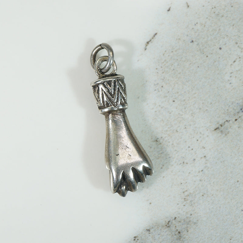 Vintage Sterling Silver Figa Charm 