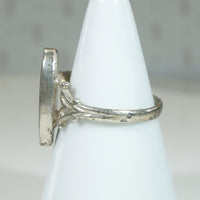 Psychedelic Abalone in Sterling Silver Deco Ring