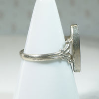 Psychedelic Abalone in Sterling Silver Deco Ring