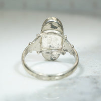 Psychedelic Abalone in Sterling Silver Deco Ring