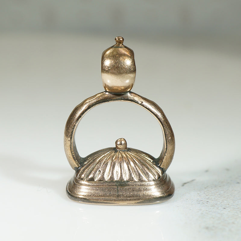 Refined Greek Revival Fob with Tall Ship Seal