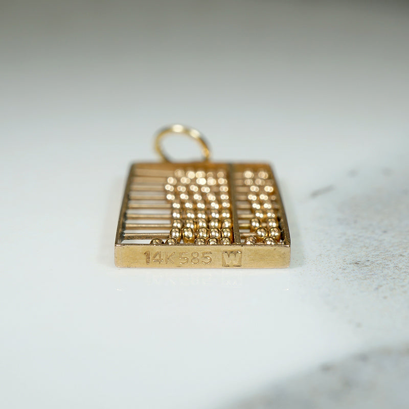 Tally Up 14k Gold Abacus Charm