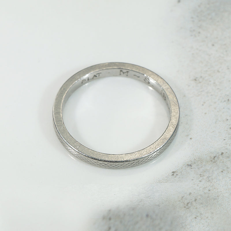 Elegant Engraved Platinum Band