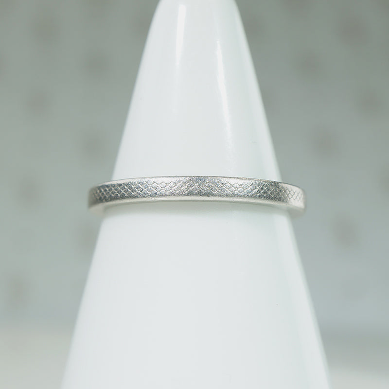 Elegant Engraved Platinum Band