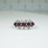 Rubies & Diamonds in 18k White Gold Band