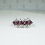 Rubies & Diamonds in 18k White Gold Band