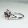 Rubies & Diamonds in 18k White Gold Band