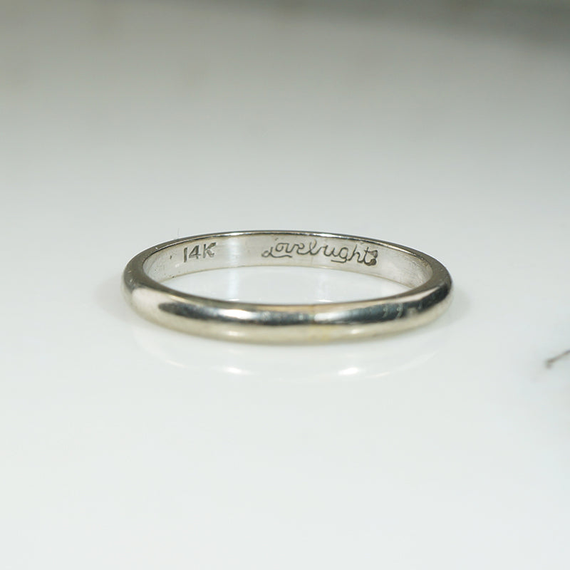 Classic 14k White Gold 2mm Wedding Band