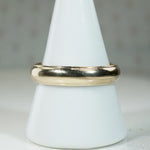 Handsome Size 12 Half Round Gold Band with Milgrain