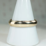 Handsome Size 12 Half Round Gold Band with Milgrain