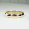 Handsome Size 12 Half Round Gold Band with Milgrain