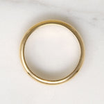 Deep Half Round 14k Gold Band Signed "Romany"