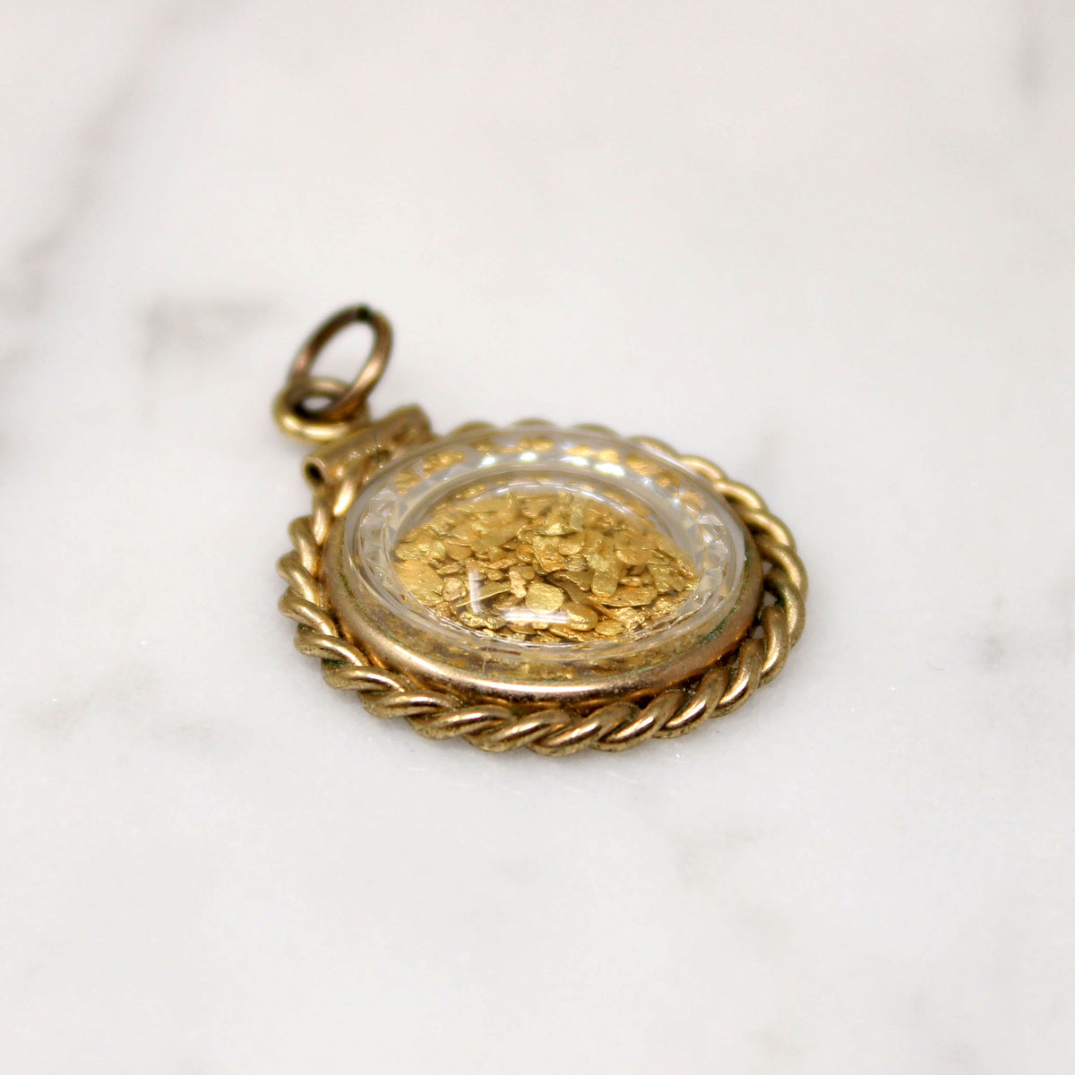 Vintage Shake Locket with High Karat Gold Nuggets