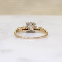 Mid Century Diamond Ring with Romantic Details
