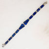 Elegant Lapis Inlay & 950 Silver Panel Bracelet