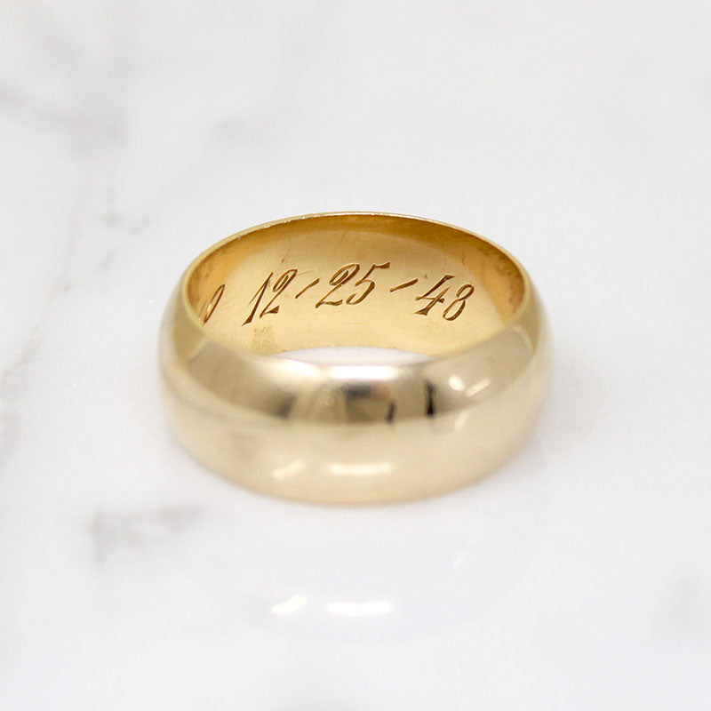 Wonderfully Wide 18k Gold Wedding Band