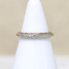 Finely Engraved 18k White Gold Band