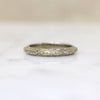 Finely Engraved 18k White Gold Band