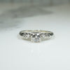 Vintage 1940s White Gold OEC Engagement Ring